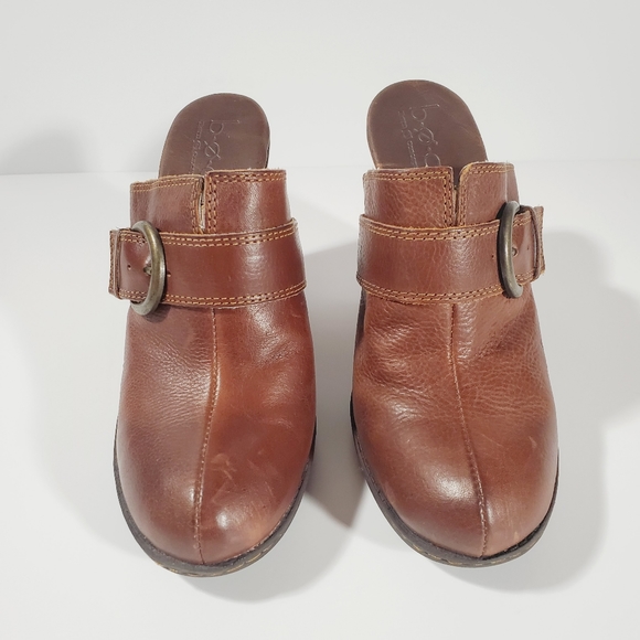 BOC Born Heeled Leather Slip on Mules sz 7 - Picture 2 of 12